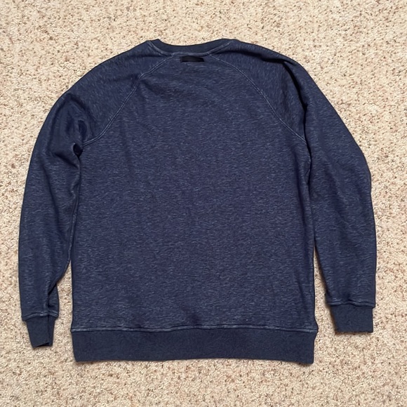 ✅ FABLETICS by Kate Hudson Long Sleeve Fleece Pullover Sweatshirt Marled Blue M - Picture 2 of 5